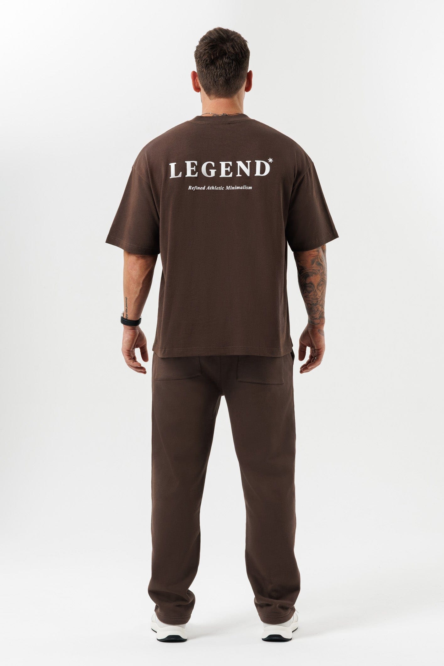 PRINT OVERSIZED T-SHIRT - BROWN