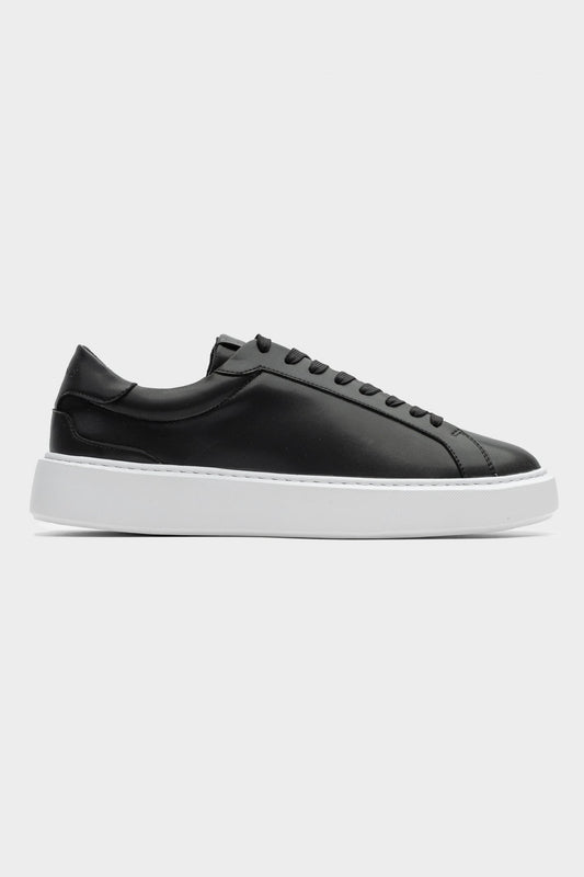 LEATHER TRAINER - BLACK