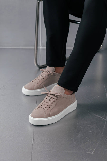 SUEDE TRAINER - BEIGE