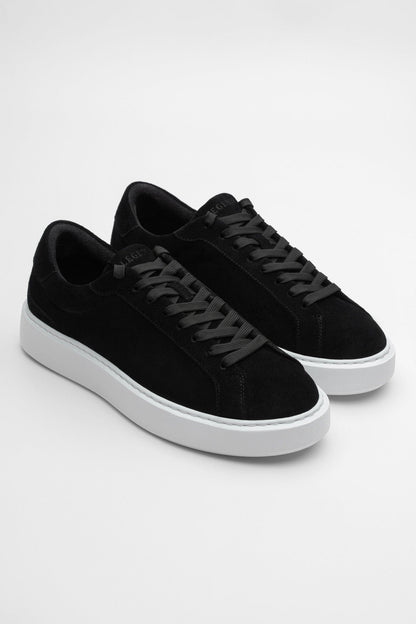 SUEDE TRAINER - BLACK