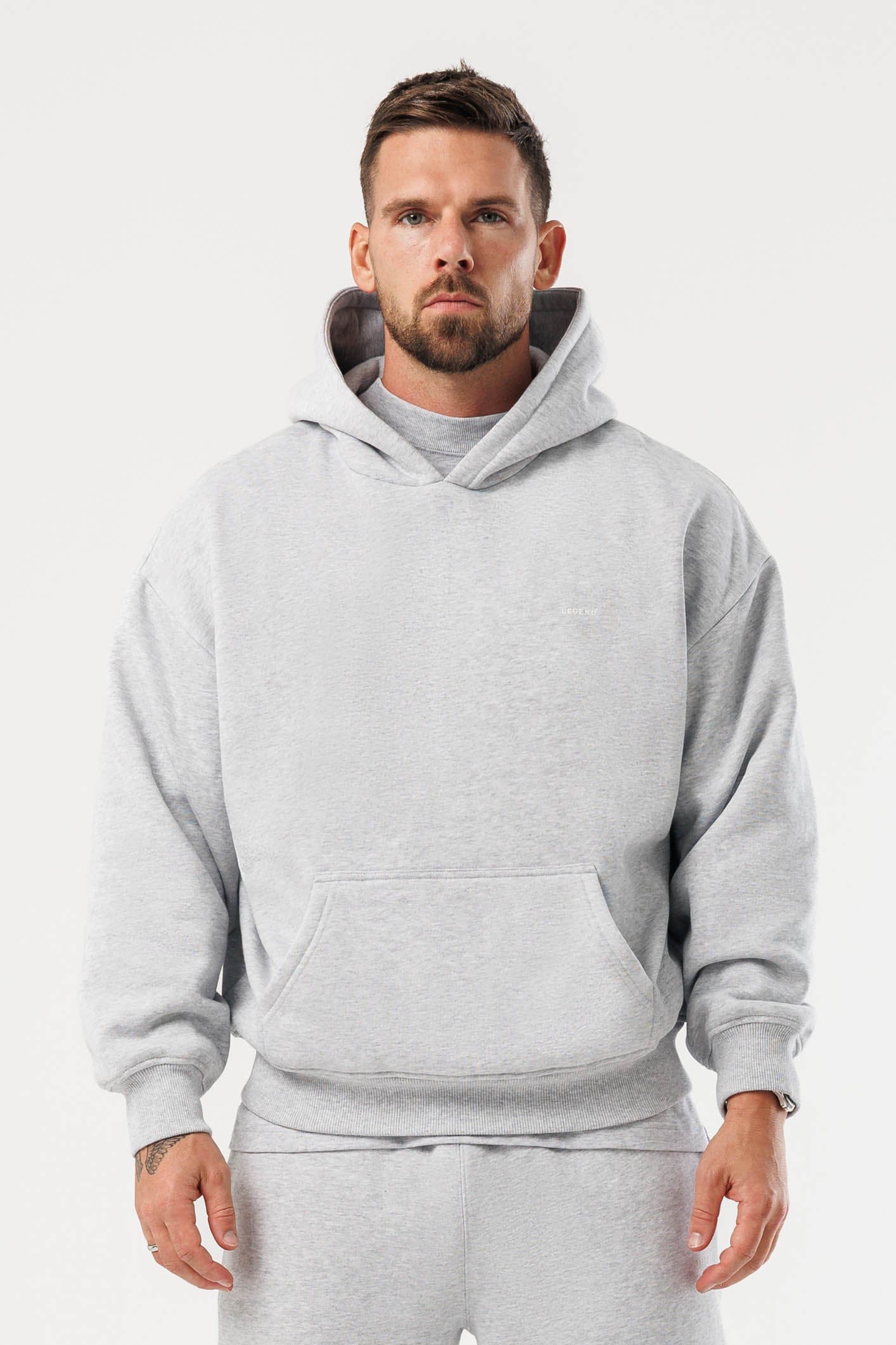 HOODIE - GREY MARL