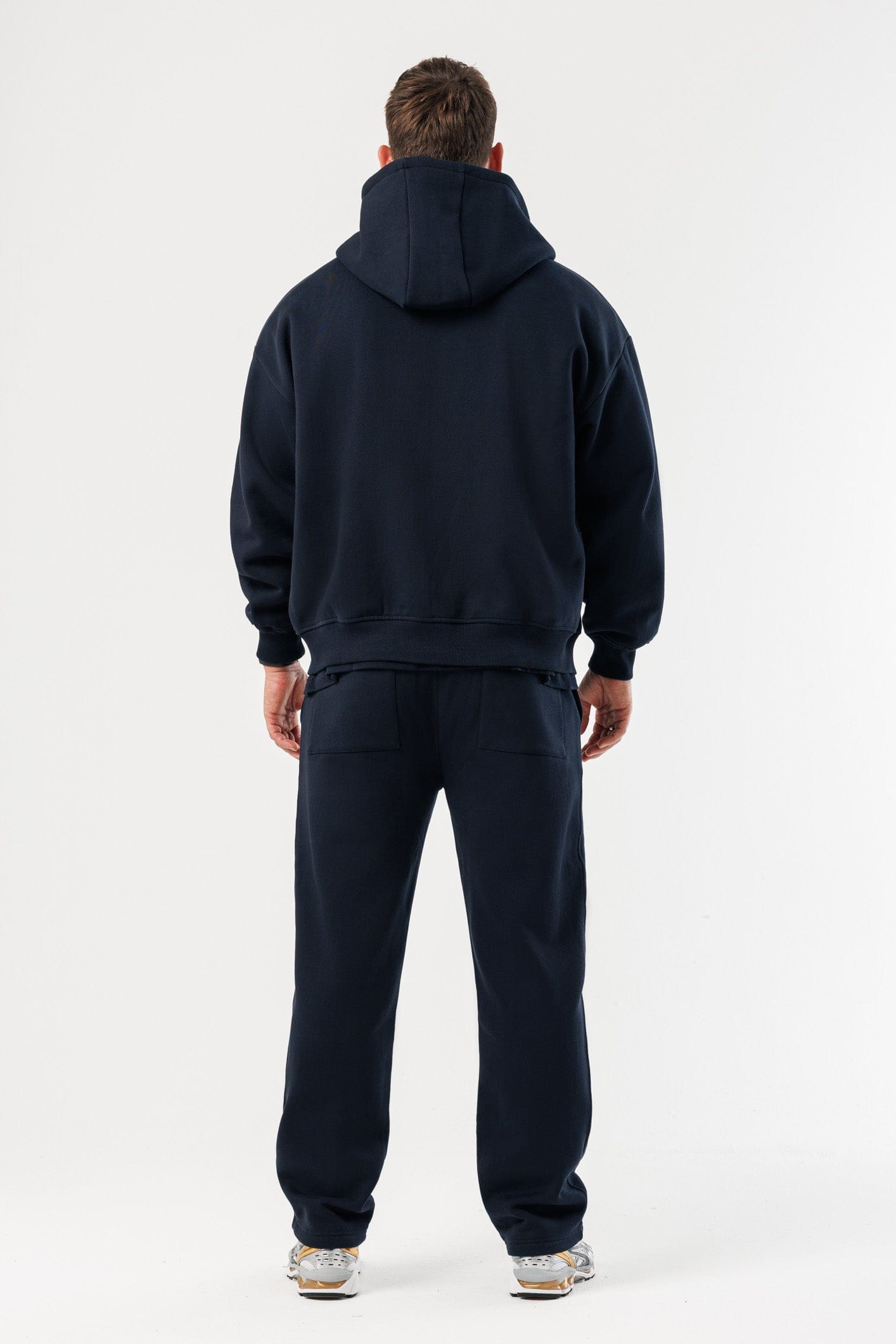ZIPPED HOODIE - NAVY