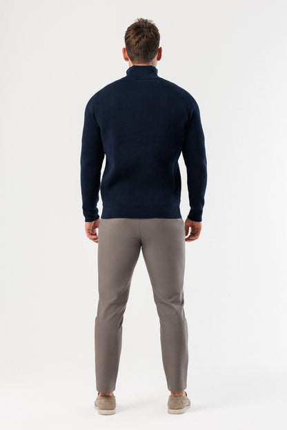 RIDGE KNIT QUARTER ZIP - NAVY