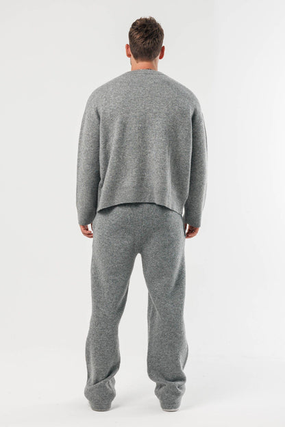KNIT SWEATER - GREY MARL