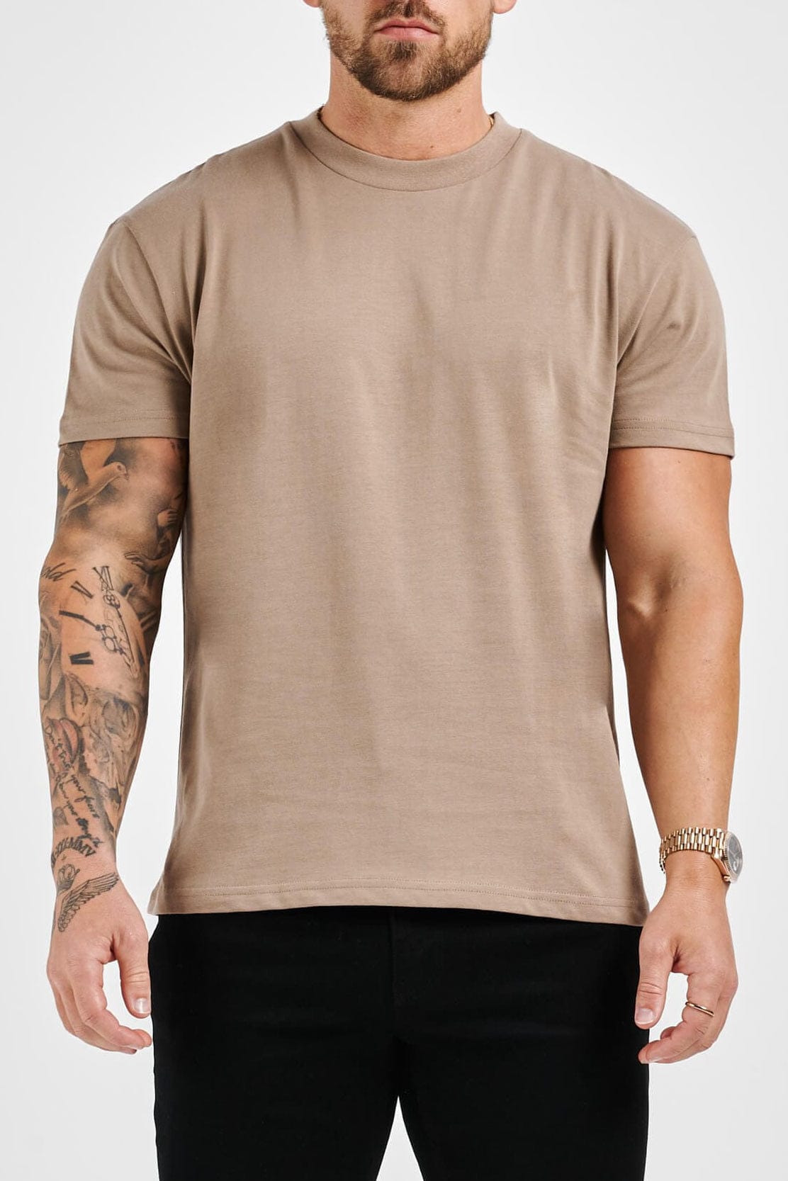 PREMIUM BASICS T-SHIRT (NO LOGO) - TAUPE