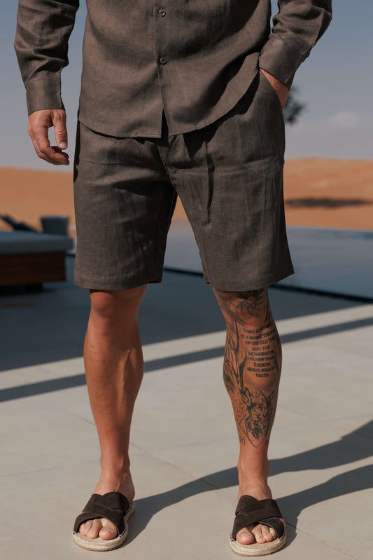 LINEN SHORT - OAK