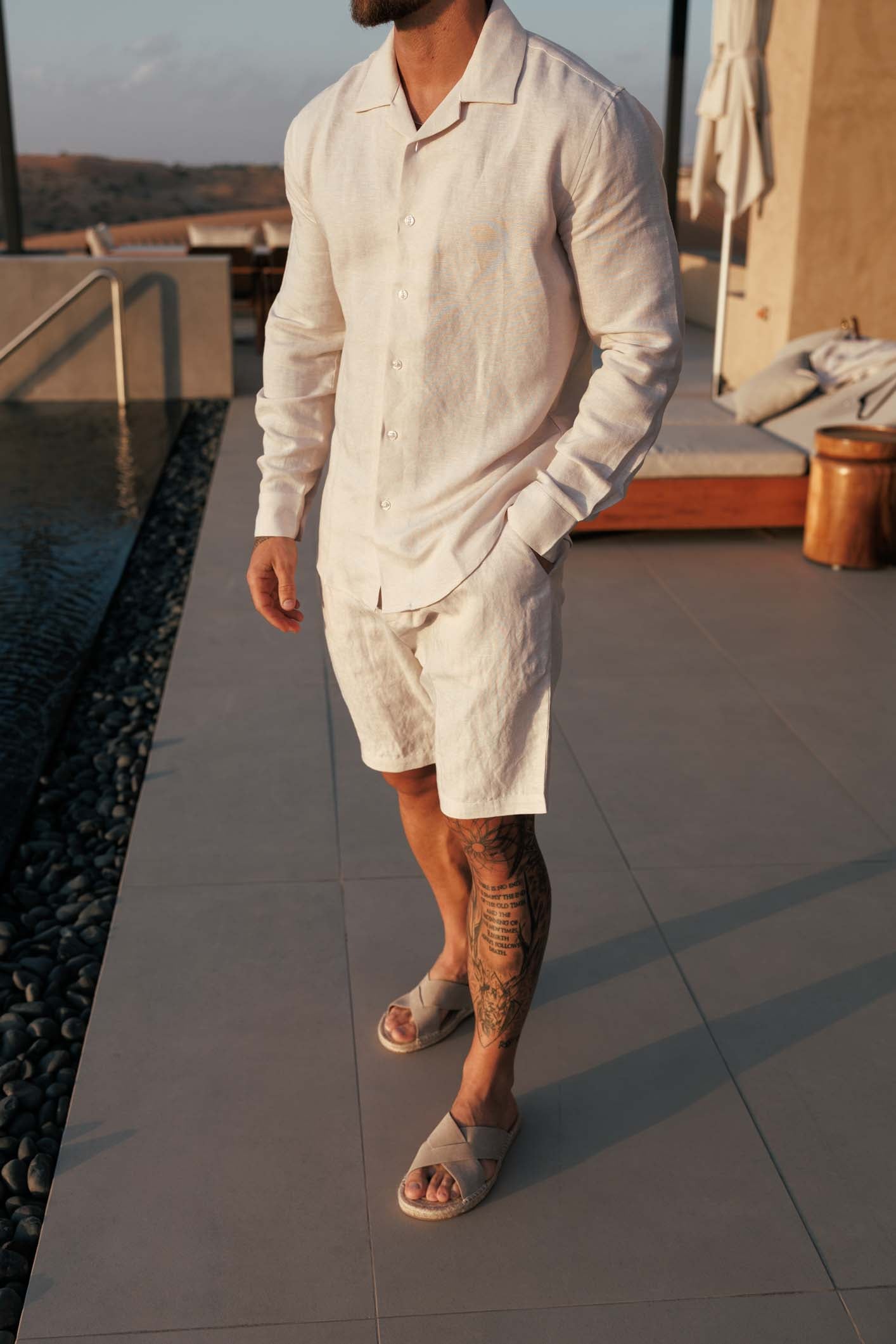 LINEN SHORT - OAT