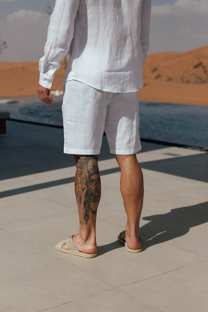 LINEN SHORT - WHITE