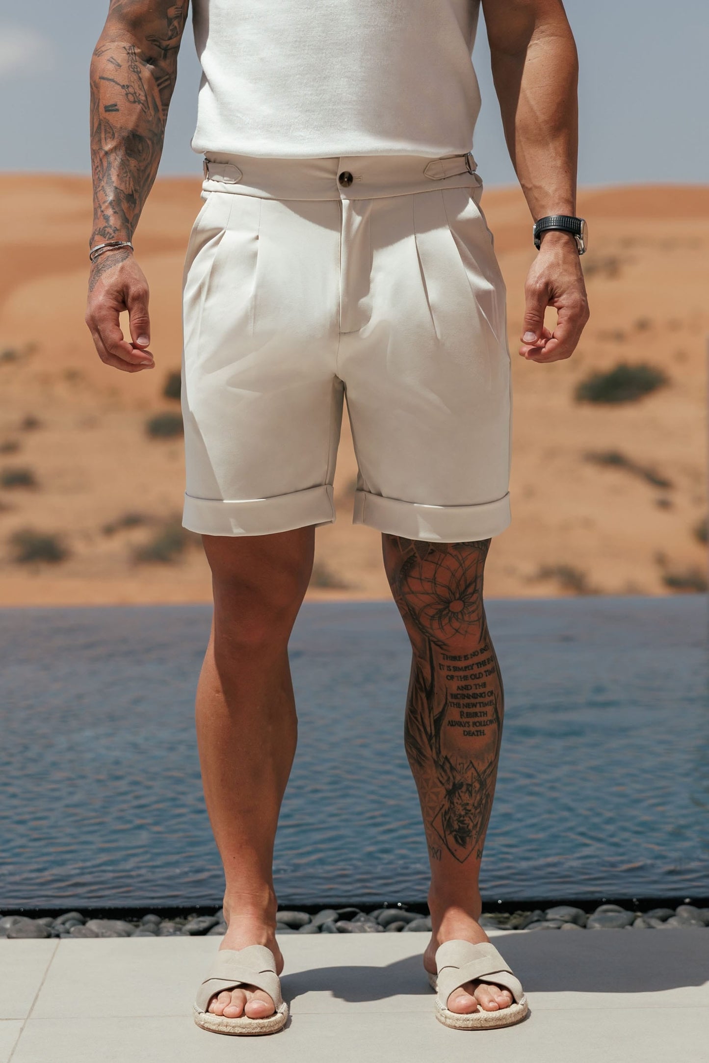 PREMIUM SIDE CINCH SHORT - STONE