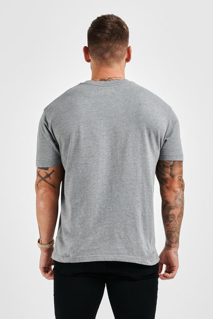 PREMIUM BASICS T-SHIRT (NO LOGO) - DARK GREY MARL