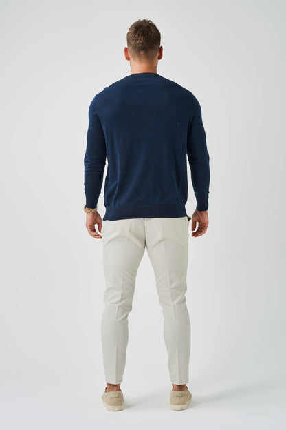 LONG SLEEVE KNIT - NAVY