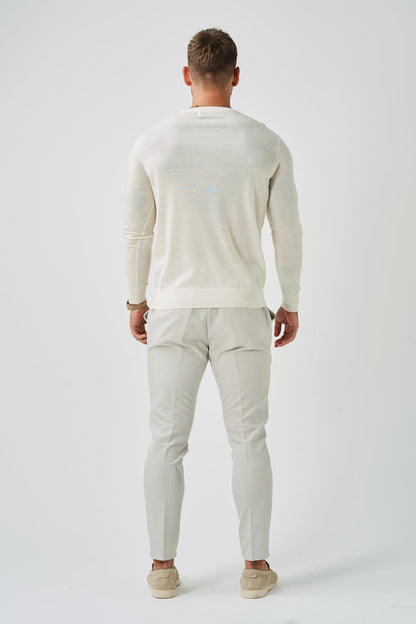 LONG SLEEVE KNIT - OFF WHITE