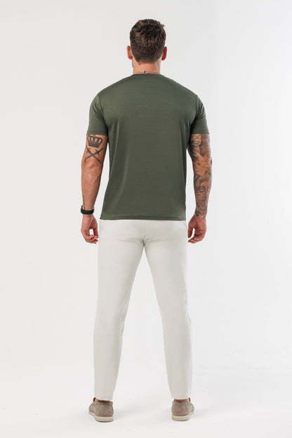 LUXE MERCERISED T-SHIRT - ARMY GREEN