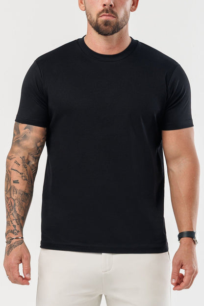 LUXE MERCERISED T-SHIRT - BLACK