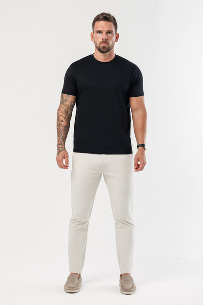 LUXE MERCERISED T-SHIRT - BLACK