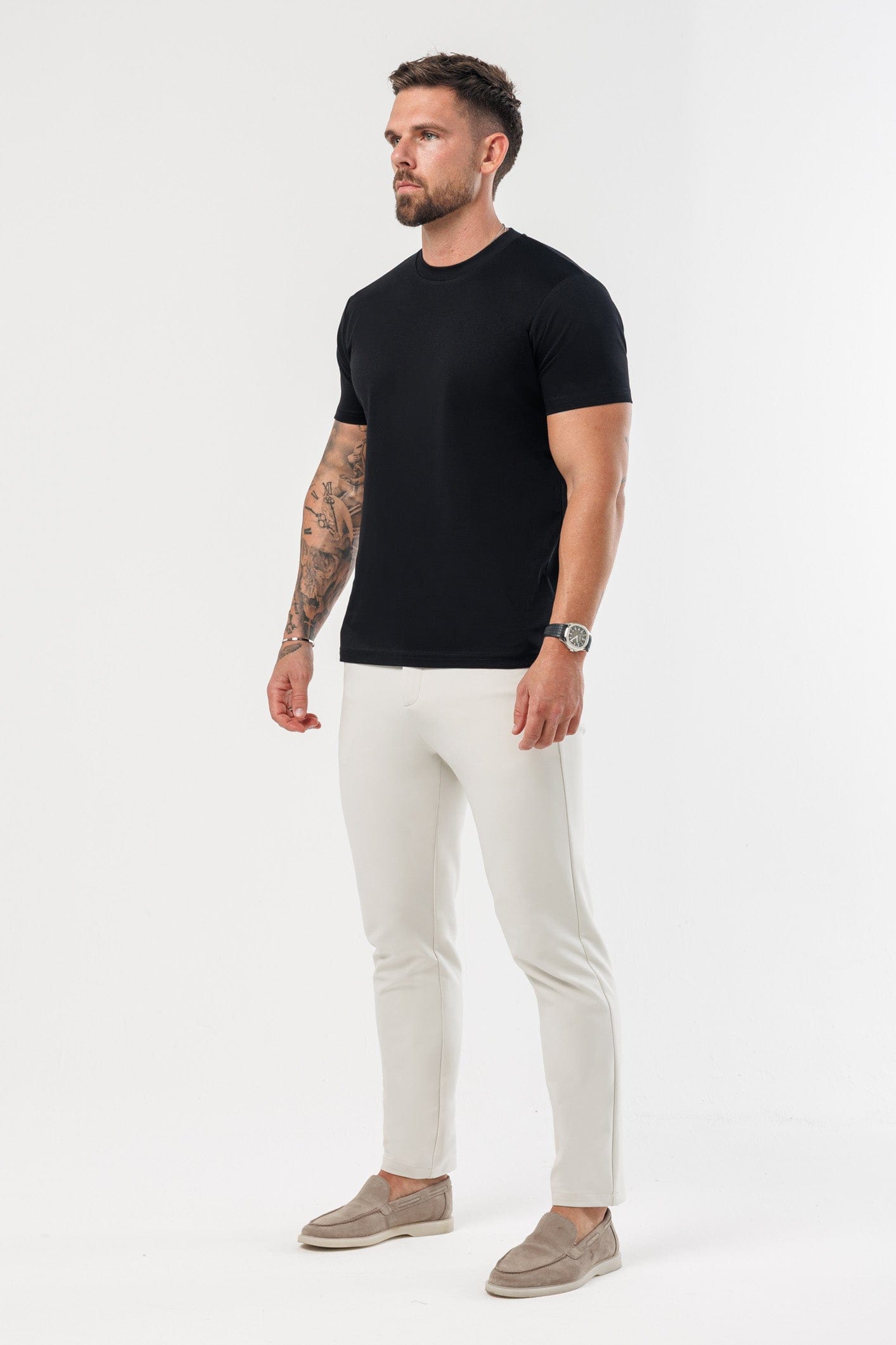 LUXE MERCERISED T-SHIRT - BLACK
