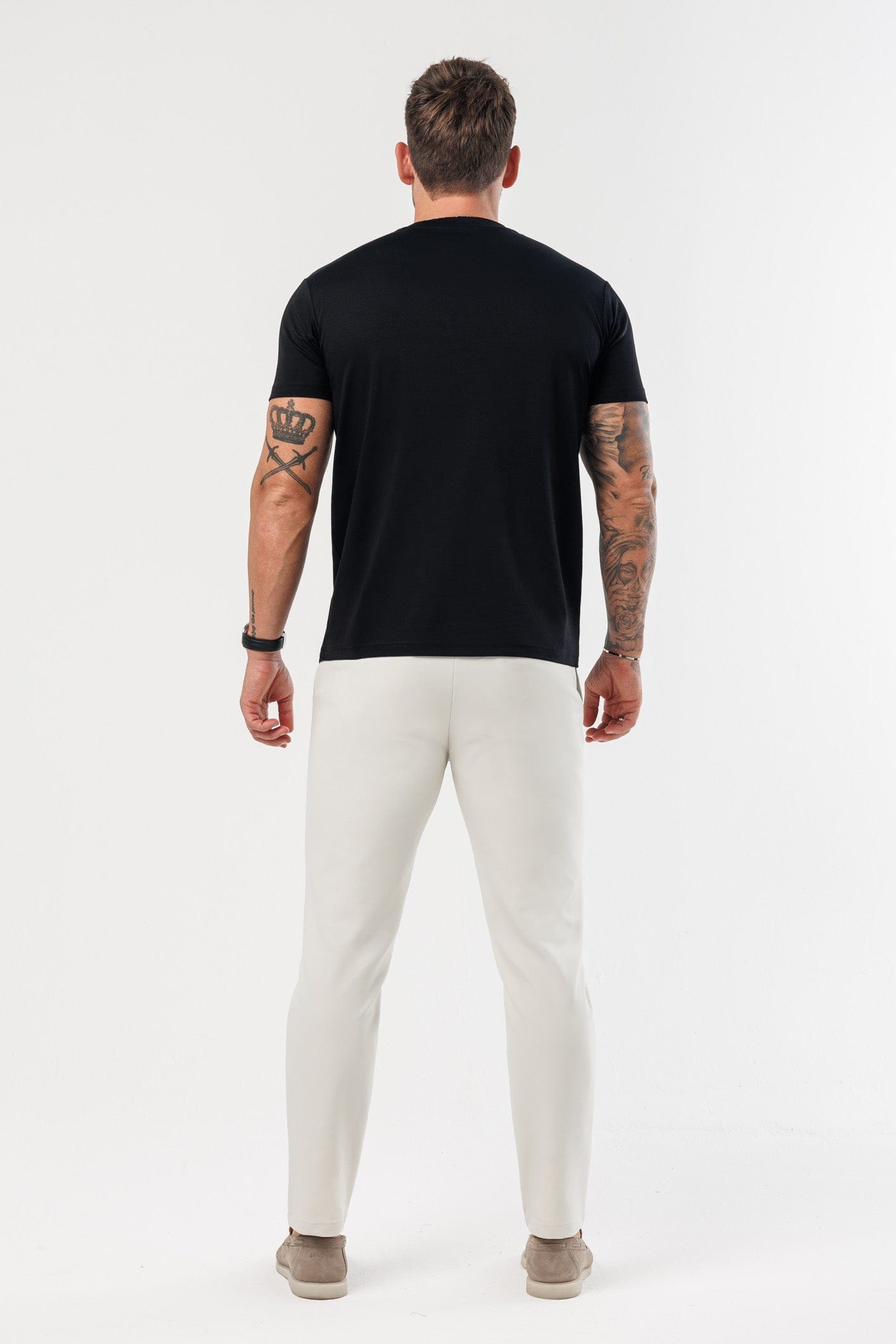 LUXE MERCERISED T-SHIRT - BLACK