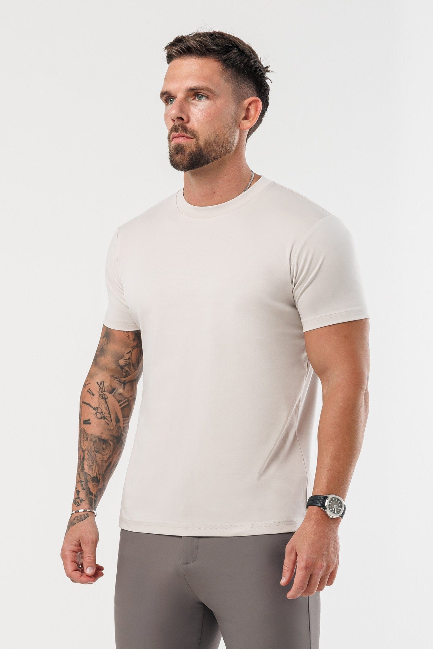 LUXE MERCERISED T-SHIRT - CREME