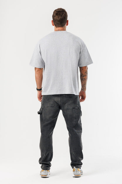 OVERSIZED T-SHIRT - GREY MARL