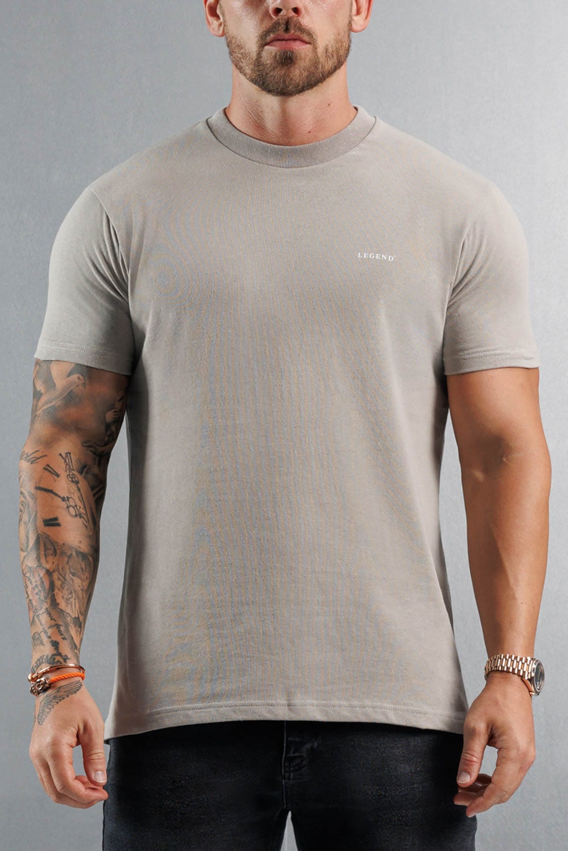 PREMIUM BASICS T-SHIRT (NO LOGO) - CONCRETE