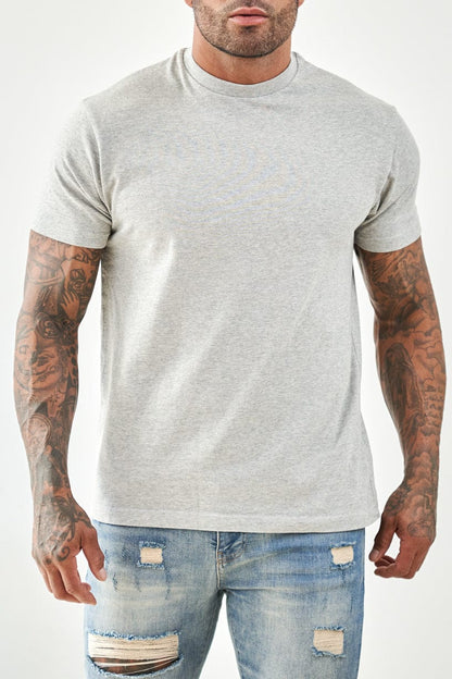 PREMIUM BASICS T-SHIRT (NO LOGO) - GREY MARL