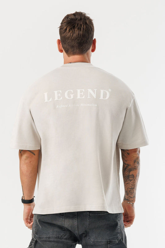 PRINT OVERSIZED T-SHIRT - BEIGE