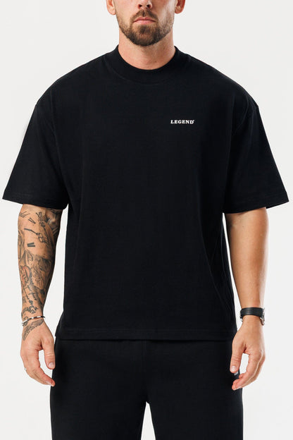 PRINT OVERSIZED T-SHIRT - BLACK