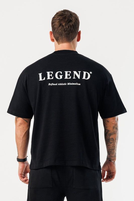 PRINT OVERSIZED T-SHIRT - BLACK