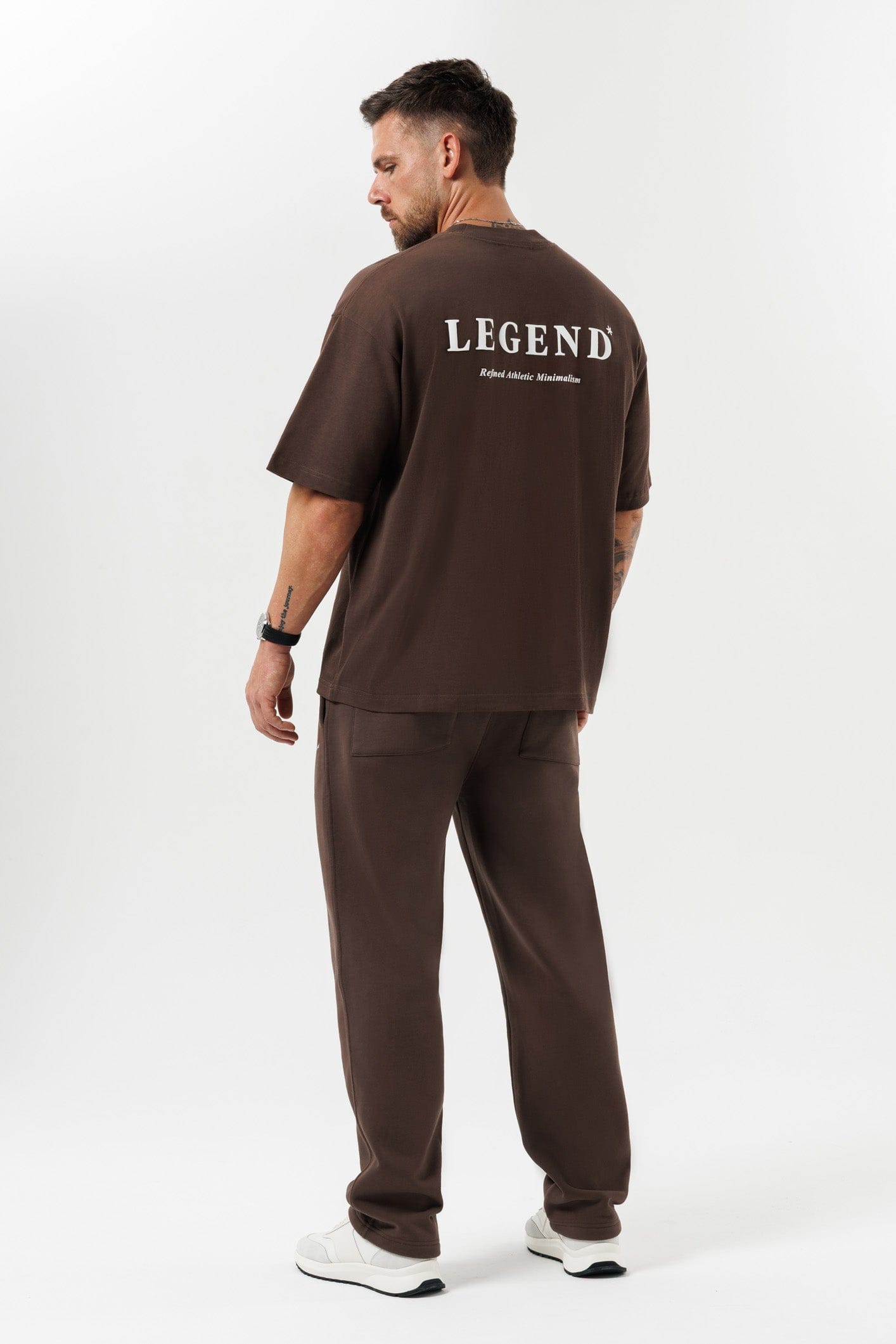 PRINT OVERSIZED T-SHIRT - BROWN