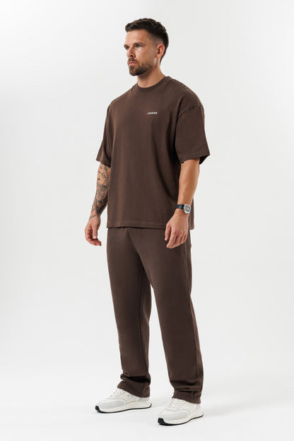 PRINT OVERSIZED T-SHIRT - BROWN