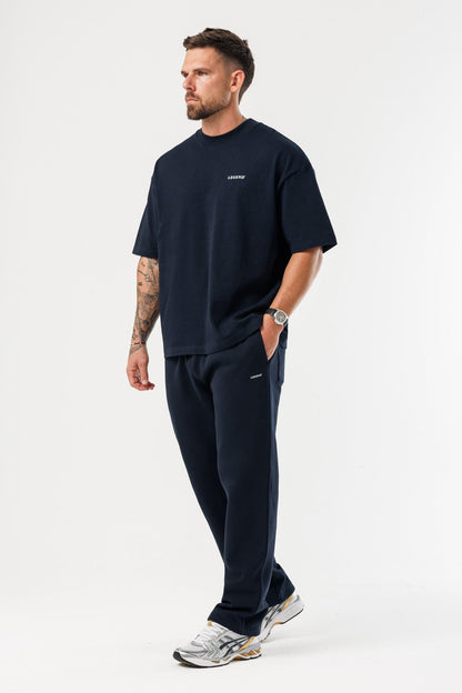 PRINT OVERSIZED T-SHIRT - NAVY
