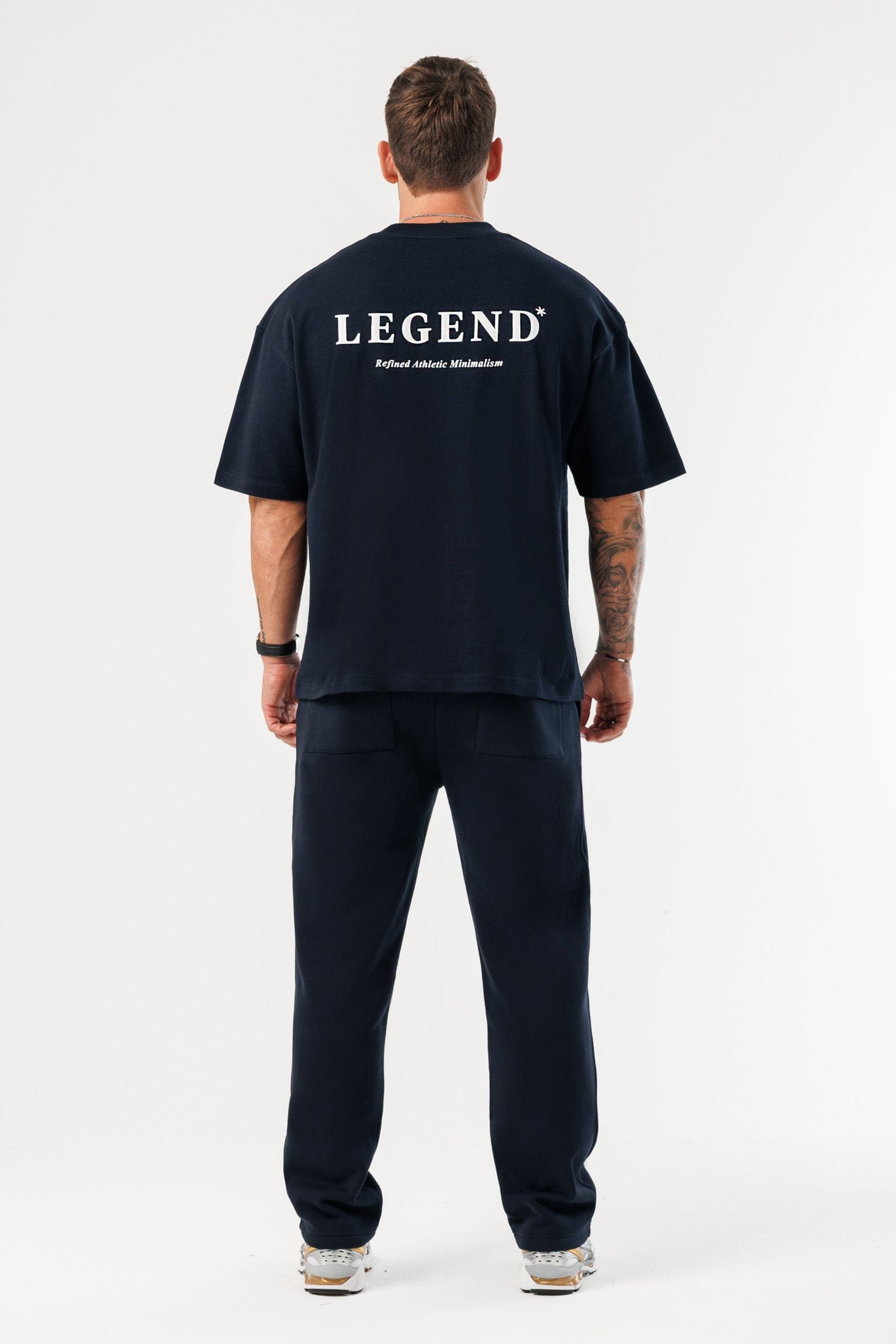 PRINT OVERSIZED T-SHIRT - NAVY