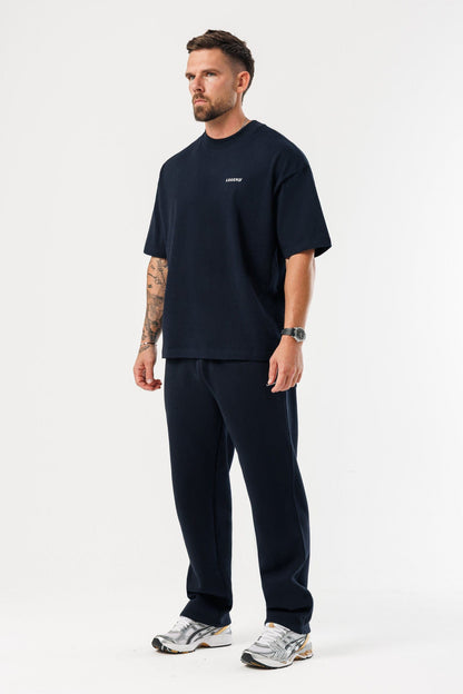 PRINT OVERSIZED T-SHIRT - NAVY