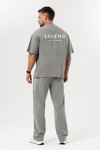 PRINT OVERSIZED T-SHIRT - WASHED GREY