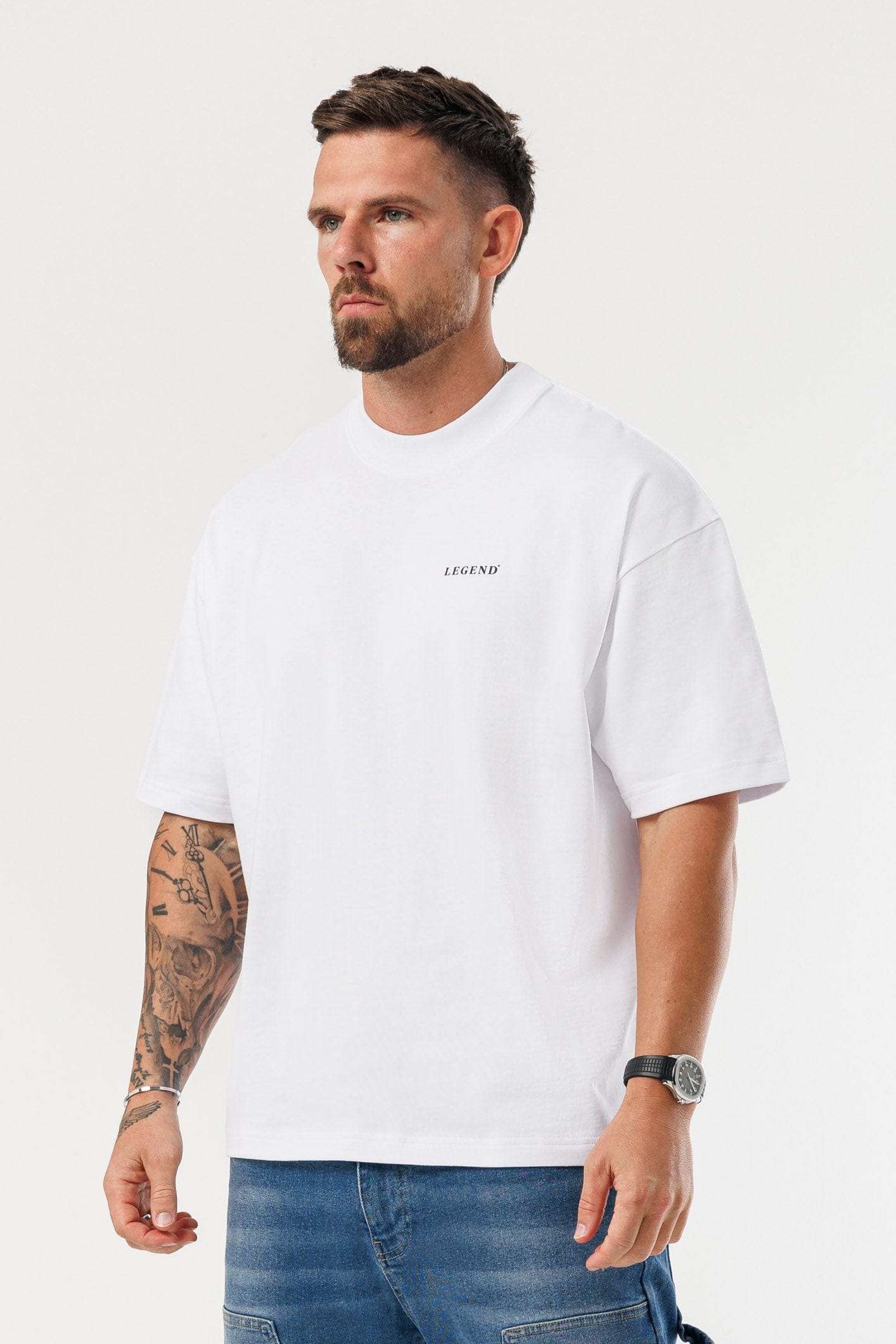 PRINT OVERSIZED T-SHIRT - WHITE