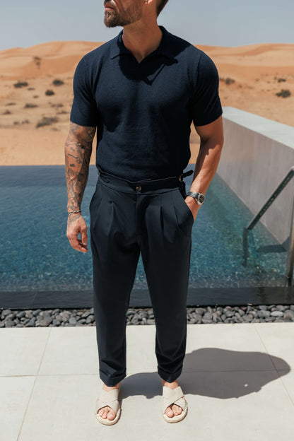 PREMIUM SIDE CINCH TROUSER - NAVY